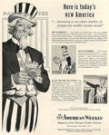 Uncle Sam Wealth 1940s Vintage Retro Advert Poster