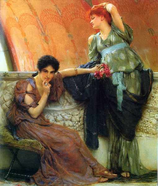 Unconscious rivals detail Alma Tadema A4 Photo Print