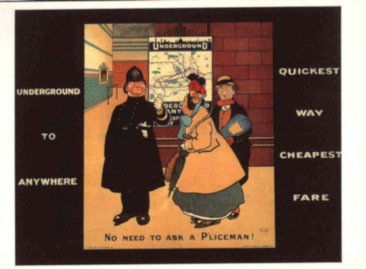 Underground London Fare 1930s Vintage Retro Advert Poster