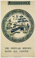 Underground Train Pagoda Vintage Retro Advert Ads A4 Photo Print