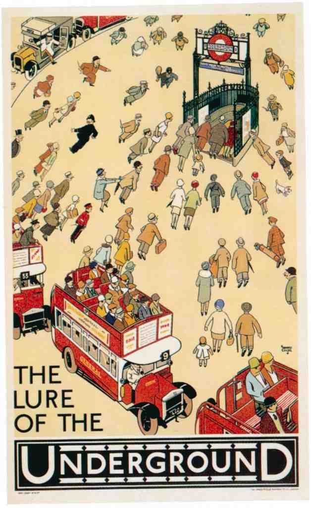 Underground Train Travel L74 Vintage Advert A4 Photo Print