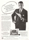 Underwood Elliott Fisher 1930s Vintage Retro Advert Poster