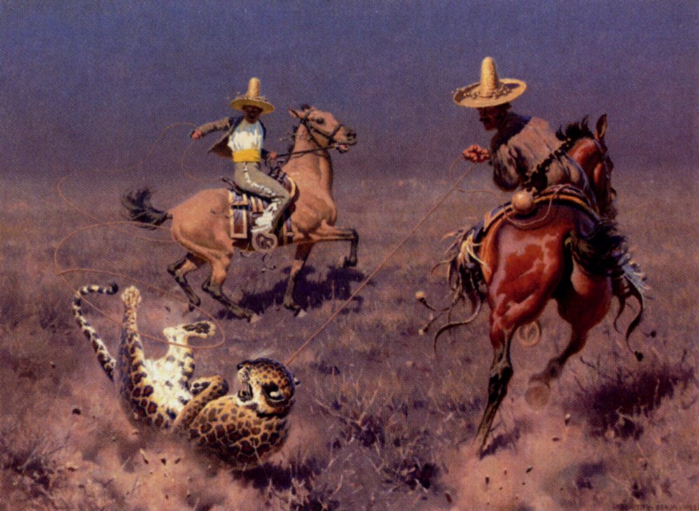 Ungewitter Hugo Gauchos And Leoprad Art A4 Photo Print