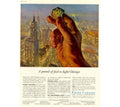 Union Carbide Chicago 1950s Vintage Retro Advert Poster