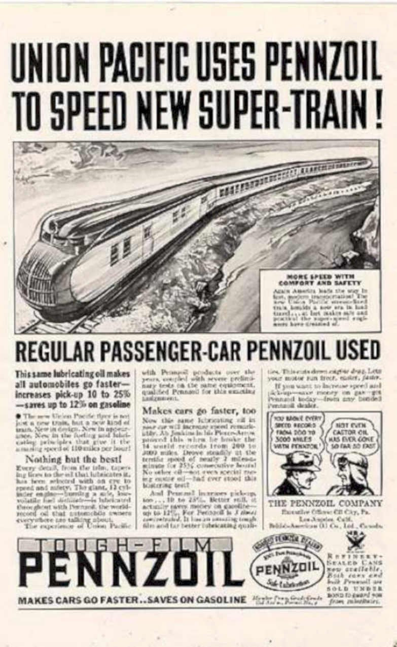 Union Pacific Supertrain Vintage Retro Advert Ads A4 Photo Print