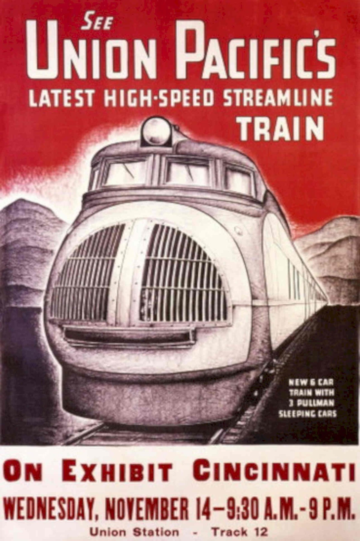 Union Pacific Train 1930s Vintage Retro Advert Poster