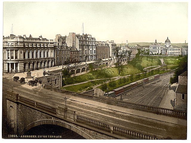 Union Terrace Aberdeen Vintage A4 Photo Print