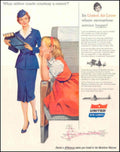 United Air Lines 1950s Vintage Retro Advert Poster