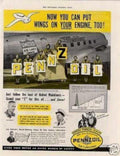 United Dc3 Pennzoil Vintage Retro Advert Ads A4 Photo Print