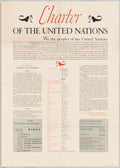 United Nations Charter 1 American World War II Advert Poster