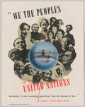 United Nations Globe American World War II Advert Poster