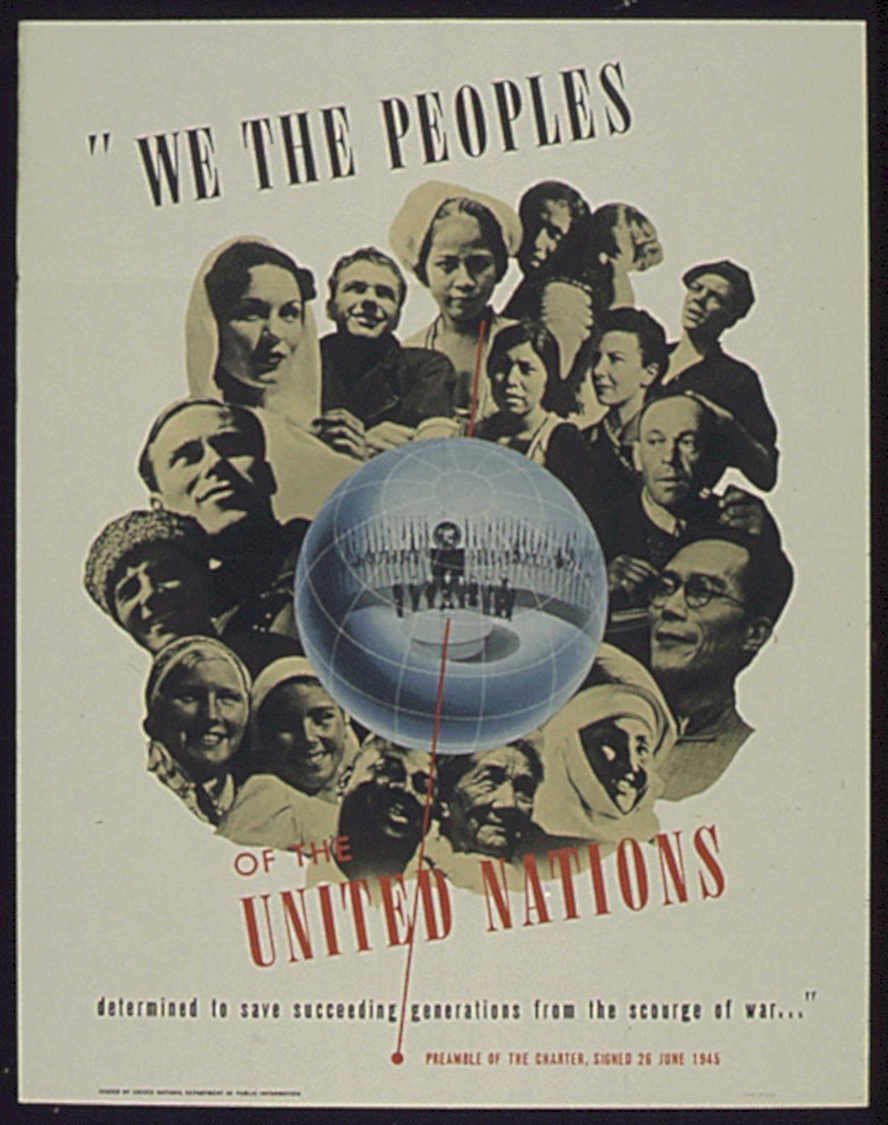 United Nations Globe Vintage Retro Advert Poster A4 Photo Print
