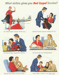 United Red Carpet 1950s Vintage Retro Advert Poster