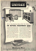 Univac Computing Office 1950s Vintage Retro Advert Poster