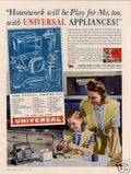 Universal Appliances Kitchen Vintage Retro Advert Ads A4 Photo Print