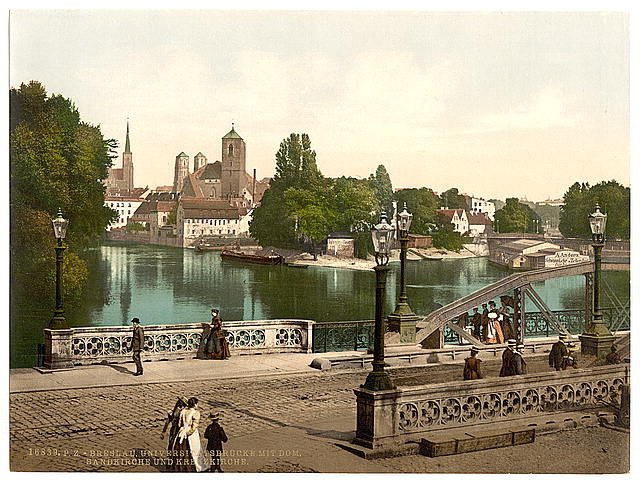 University Bridge Breslau Silesia Vintage A4 Photo Print