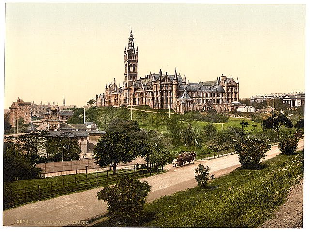 University I Glasgow Vintage A4 Photo Print