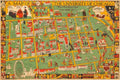 University Map Chicago Vintage Retro Advert Poster