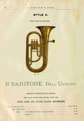 Unknown Catalogue C Bruno & Son c1890 B flat Baritone A4 Photo Print