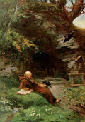 Unknown Christliche Kunst 4 1907 Friar with raven A4 Photo Print