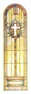 Unknown International Art Glass 1914 Cross A4 Photo Print