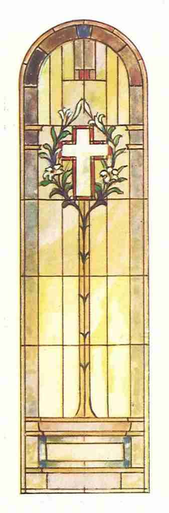 Unknown International Art Glass 1914 Cross A4 Photo Print