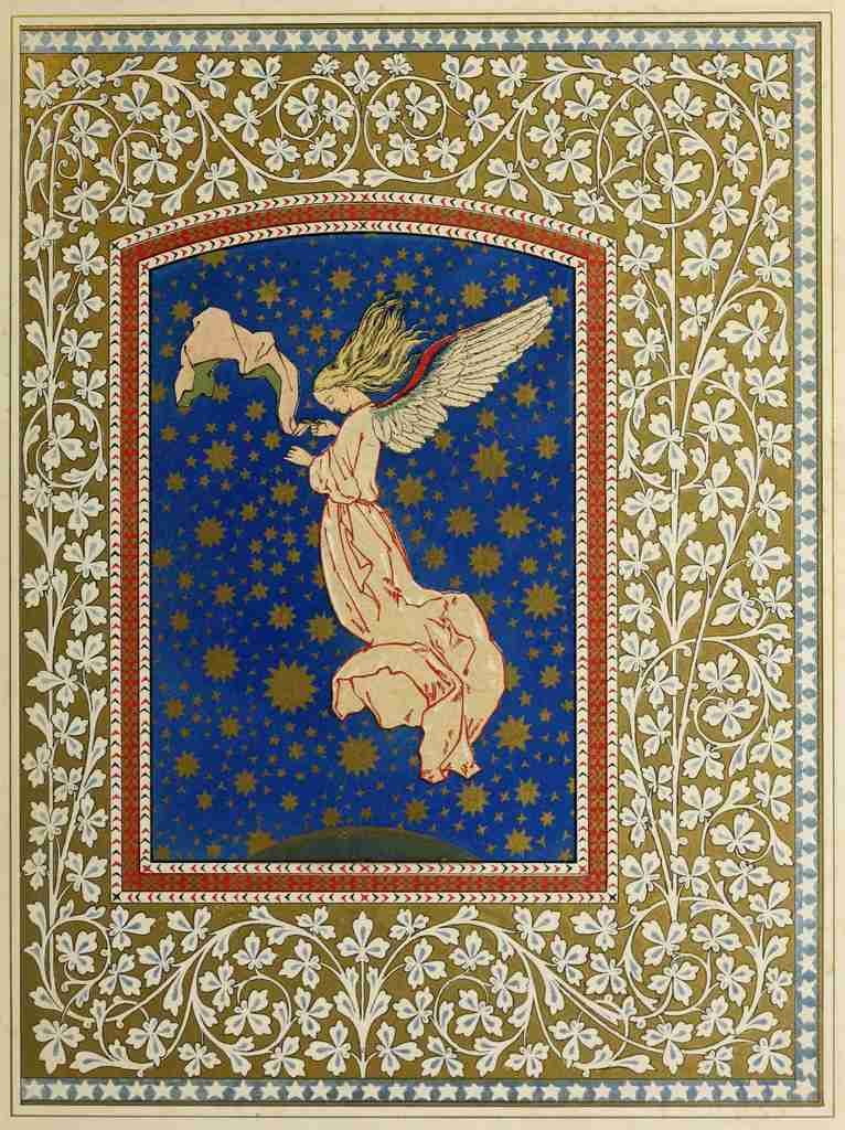 Unknown Paradise & the Peri 1860 Angel with stars A4 Photo Print