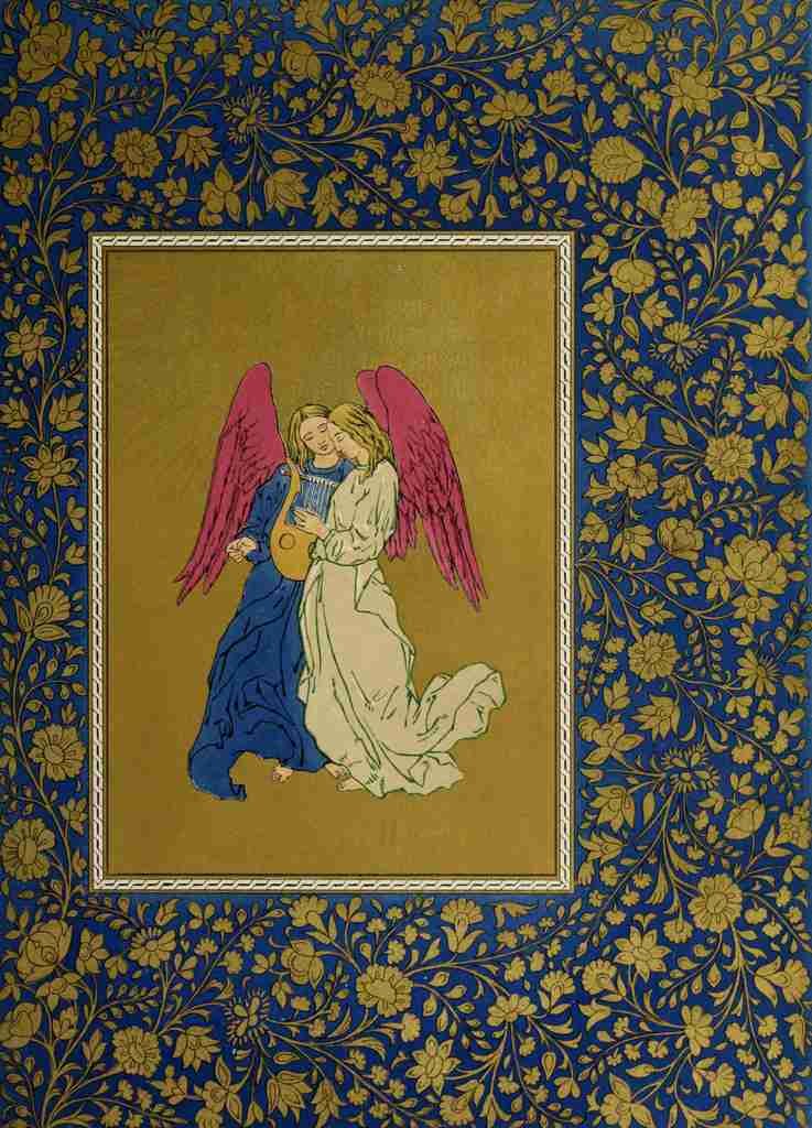 Unknown Paradise & the Peri 1860 Angels with harp A4 Photo Print