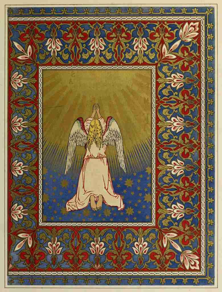 Unknown Paradise & the Peri 1860 Praying angel A4 Photo Print