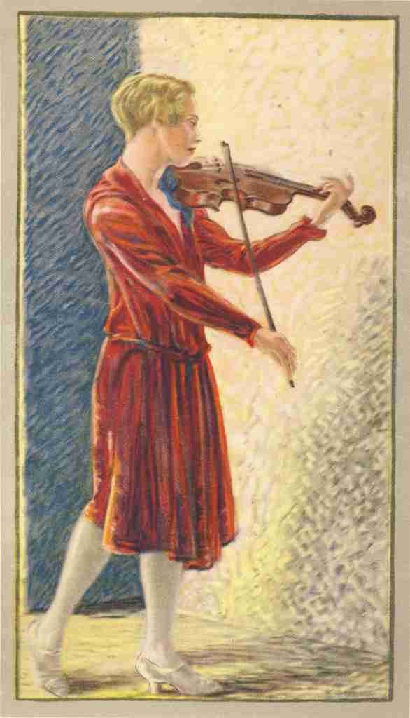 Unknown Penrose Annual 1930 Violin Girl A4 Photo Print