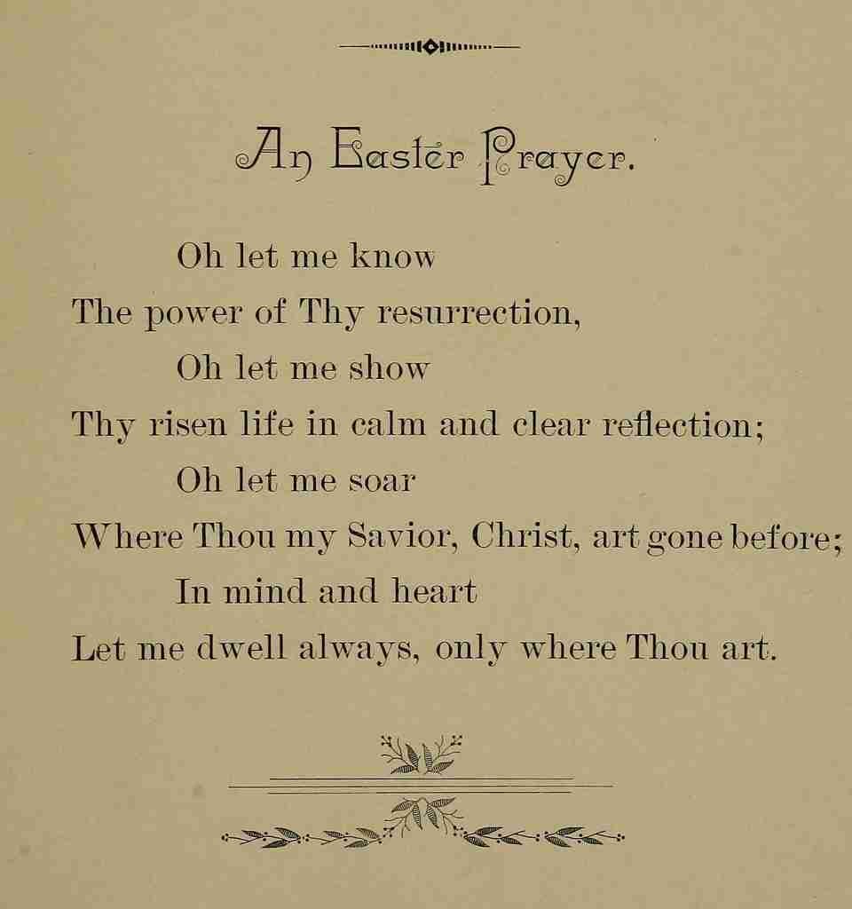 Unknown Seven Songs for Eastertide 1886 An Easter Prayer A4 Photo Print