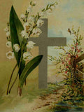 Unknown Seven Songs for Eastertide 1886 Cross & Lilies A4 Photo Print