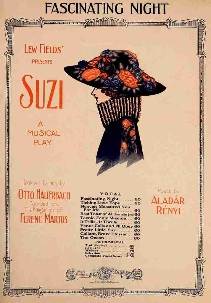 Unknown Sheet Music Cover 1914 Suzi A4 Photo Print