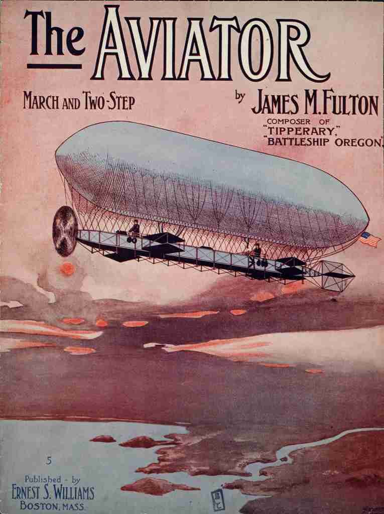 Unknown Sheet Music cover for The Aviator 1908 A4 Photo Print