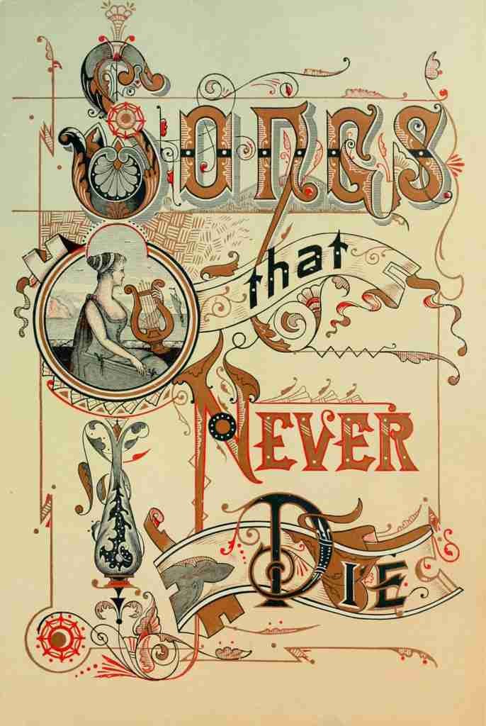 Unknown Songs that Never Die 1894 Front Cover A4 Photo Print