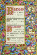 Unknown The Beatitudes 1850 Blessed are the meek A4 Photo Print