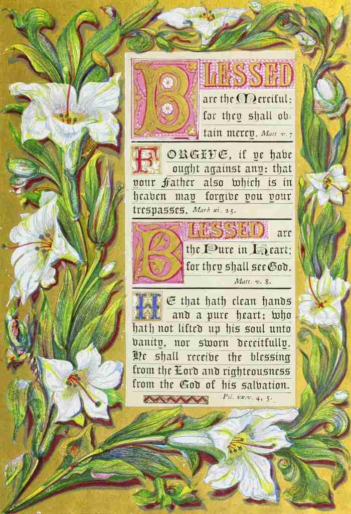 Unknown The Beatitudes 1850 Blessed are the merciful A4 Photo Print