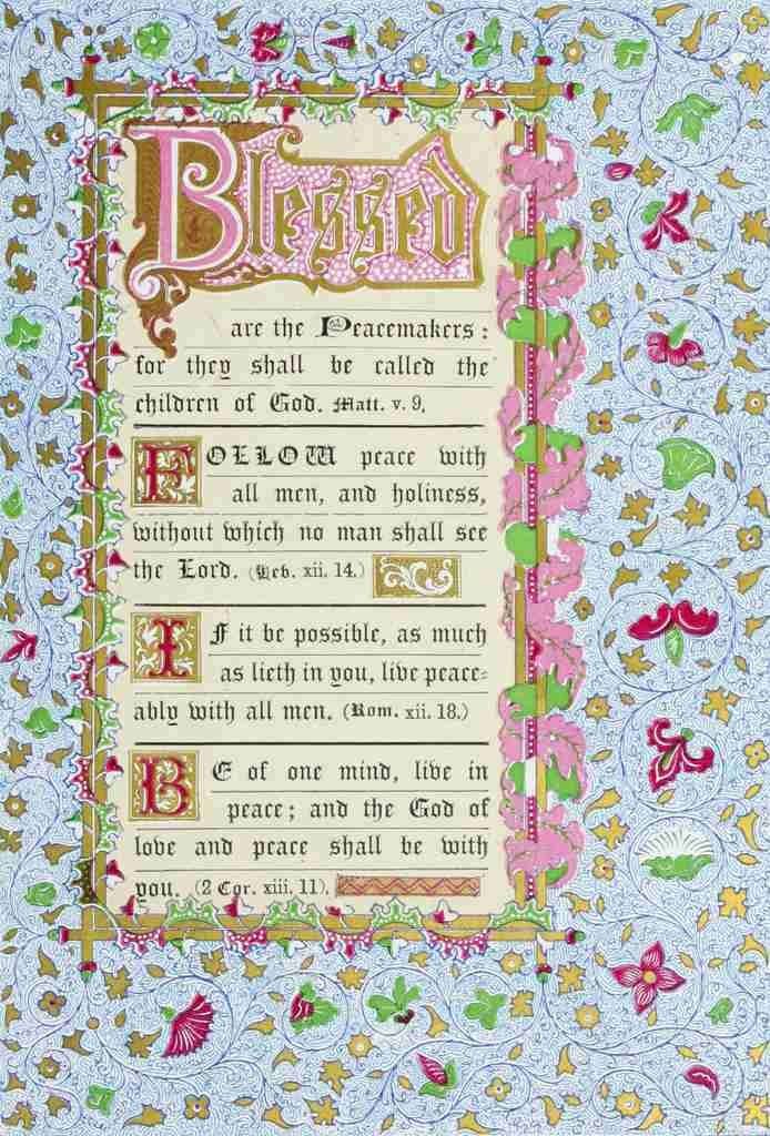 Unknown The Beatitudes 1850 Blessed are the peacemakers A4 Photo Print