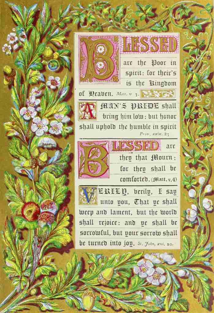 Unknown The Beatitudes 1850 Blessed are the poor A4 Photo Print