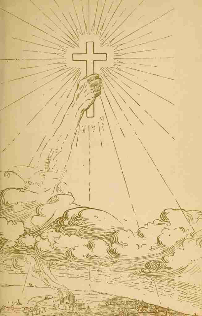 Unknown The Fiery Cross 1918 Hand with Cross A4 Photo Print