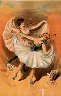 Unknown Two ballerinas c1890 A4 Photo Print
