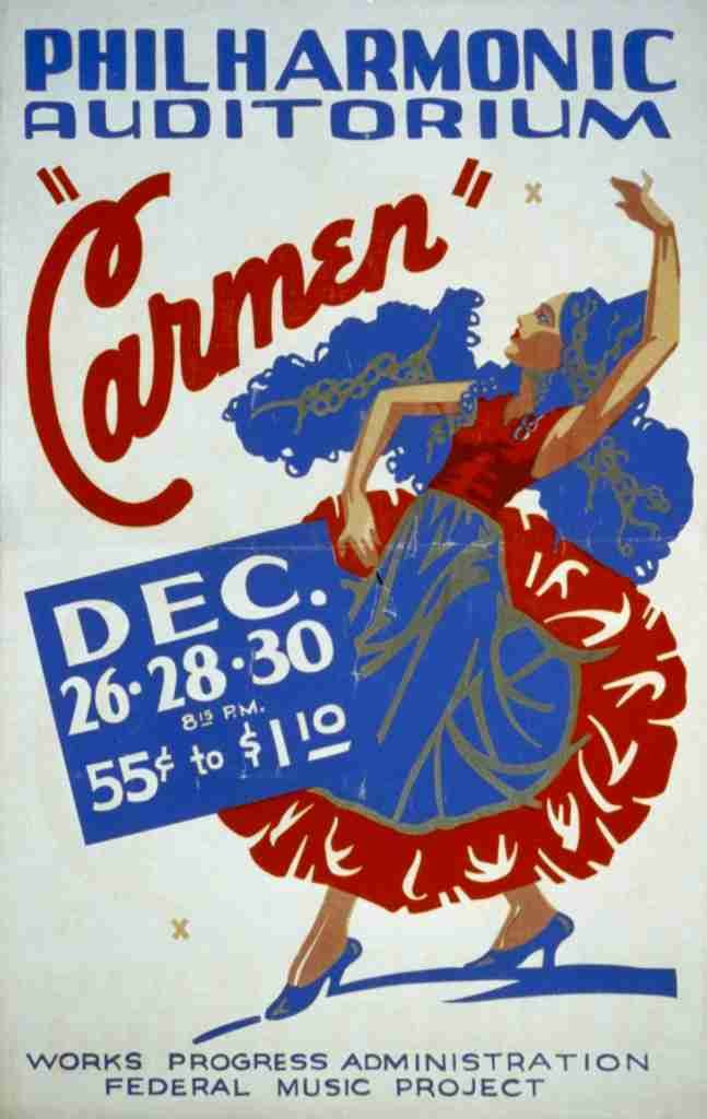Unknown WPA Poster 1936 41 Carmen 2 A4 Photo Print