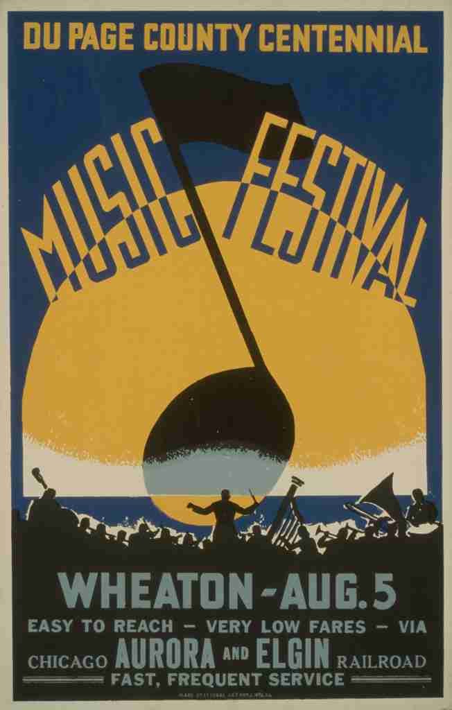 Unknown WPA Poster 1936 41 Music Festival A4 Photo Print