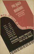 Unknown WPA Poster 1936 41 Pre Bach to Moderns A4 Photo Print