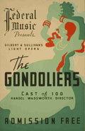 Unknown WPA Poster 1936 41 The Gondoliers A4 Photo Print