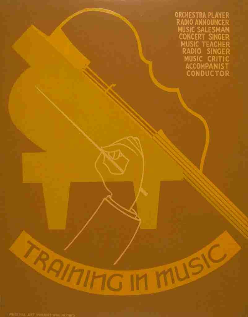 Unknown WPA Poster 1936 41 Training in Music A4 Photo Print