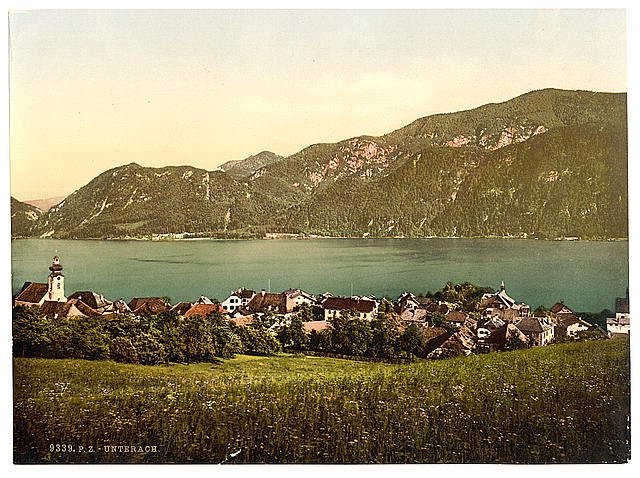 Unterach I Upper Austria Vintage A4 Photo Print