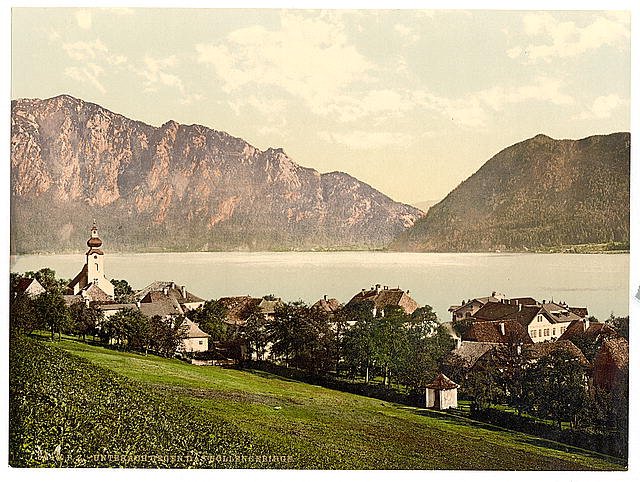 Unterach II Upper Austria Vintage A4 Photo Print