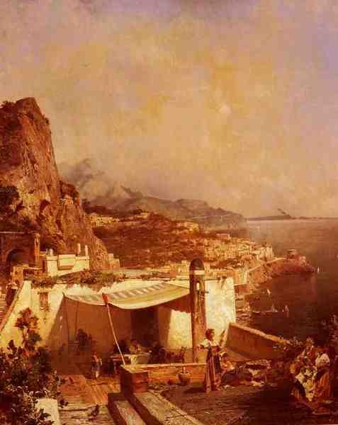 Unterberger Franz Richard Amalfi Golfe De Salerne A4 Photo Print