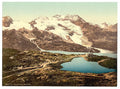 Upper Engadine  and Cambrena Glacier Grisons Vintage A4 Photo Print
